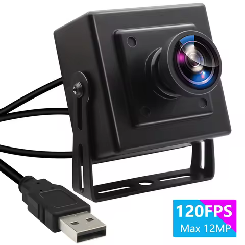 ELP 12MP Wide Angle USB Camera 1080P 120fps No Distortion HD PC Webcam 4K 30fps IMX577 Industrial Hi