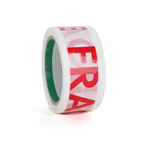 48mm×50M Packaging Tape Roll: Made of PP Material with Fragile Warning Reminder, Adhesive for Markin
