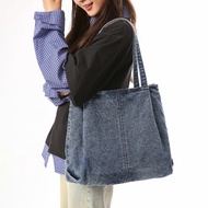 2026 New Style Large Capacity Girls Casual Commuter Denim Shoulder Bag Portable Canvas Bag