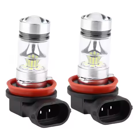 2Pcs H8 H9 H11 6000K Super White 100W LED Headlight Bulbs Kit Fog Car Driving Light