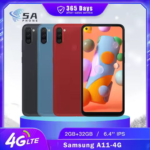 Original Samsung Galaxy A11 4G Mobile Phone 6.4'' 2GB RAM 32GB ROM 13MP+5MP+2MP+8MP Octa-Core Androi