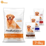 อาหารสุนัข ProBalance แบบเม็ด มี 4 สูตร 7- 8KG อาหารเม็ด สำหรับสุนัข Salmon Adult Dry Dog Food PETUS Pet Beef One