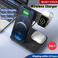 Wireless Charger 3 in 1 for AP Watch & AP Pods Charging Dock, Qi-Certified Fast Charger Compatible w