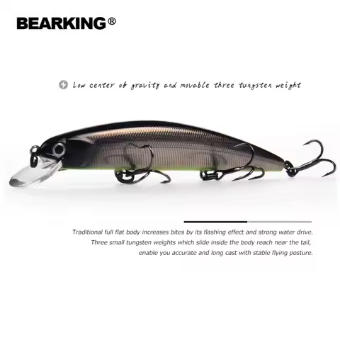 M109 Bearking 11cm 17g Dive 1.5m Super Weight System Long Casting SP Minnow New Model Fishing Lures 