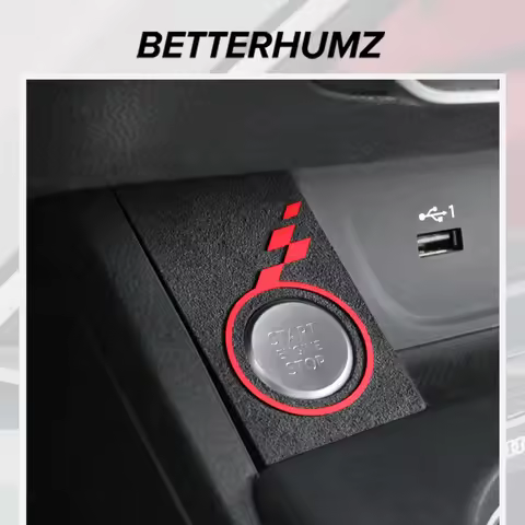 For Audi A4 B9 A5 2017-2024 Made of Alcantara Engine Start Stop Button Panel Trim Sport Sticker Car 