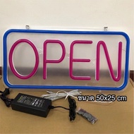 OPEN ป้ายไฟ OPEN ป้ายไฟสำเร็จรูป OPEN สลับสี/พื้นหลังสีใส ตกแต่งร้าน