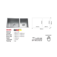 LEVANZO 9046R SUS 304 STAINLESS STEEL KITCHEN SINK
