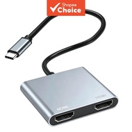 HUB 4K HD USB-C  HDMI  Type-C   MacBook  Penyesuai Paparan Skrin 4K HD USB-C ke HDMI Jenis-C untuk L
