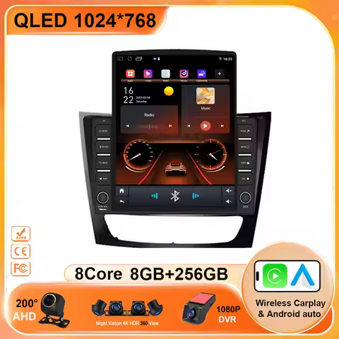 9.7 Android 15 Vertical Style Screen Car Radio GPS for Mercedes Benz E-class W211 E200 E220 E300 E35