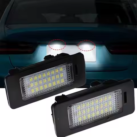 2PCS Universal White LED License Plate Light For BMW 1-5 series E90/91/92/93E39E60E70E61E72 High Bri