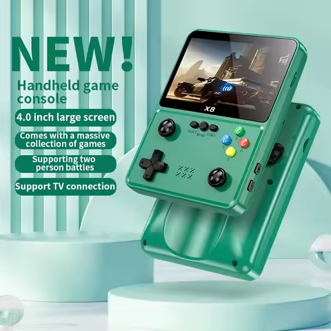 X8 Retro Handheld Game Console 4 Inch IPS Screen 10 Emulator Handheld Game Console Dual Operated Vid