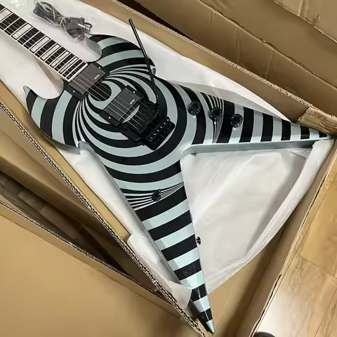 US Warehouse Wylde Audio Style Warhammer Electric Guitar With Floyd Rose Tremolo Electric Guitar-The