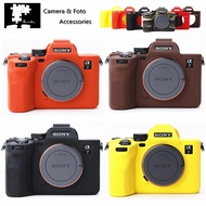 A7M4 Silicone Armor Skin Case Body Cover Protector Mirrorless Camera Bag For Sony A7 IV A7IV ILCE-7M