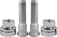 4PCS M14x1.5 Chrome Wheel Lug Stud Nut Set 611-246 Compatible with 2003-2022 Ford F250 F350 F450 F55