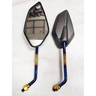 Titanium sidemirror long stem Carbon side mirror