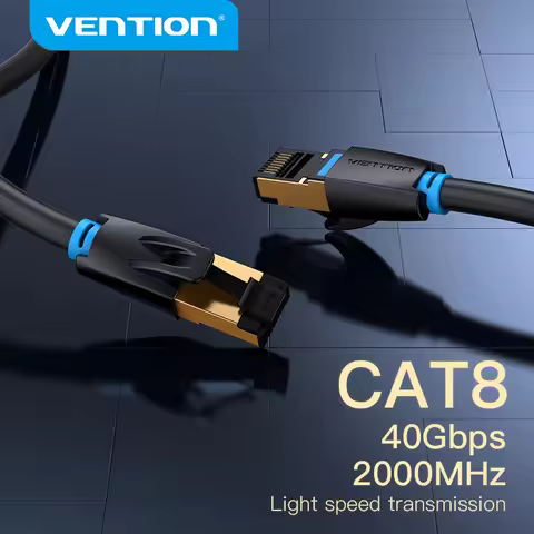 Vention Cat8 Ethernet Cable STTP 40Gbps 2000MHz Cat 8 RJ45 Network Lan Patch Cord for Router Modem I