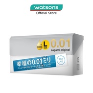 SAGAMI Original 0.01mm L-Size Extra Lubricated Condom 12s
