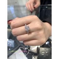 Hong Kong Counter Daigou UK CARAT LONDON 2 CARAT Princess Square Artificial Diamond 9k Gold Ring