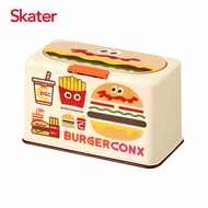 (日貨)Skater x BURGER CONX 成人口罩收納盒/萬用收納盒(尺寸:21.8x13x11.8cm)-漢堡