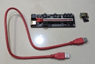 PREMIUM 10 KAPASITOR PCIE RISER VERSI 11 PRO V011 12 LED komputer usb