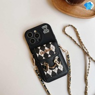 GB29 GC32 SOFTCASE SILICON WALLET STRAP 3D CHAIN CASE FOR iphone 6 6+ 7 8 7+ 8+ X XS XR 11 12 13 14 