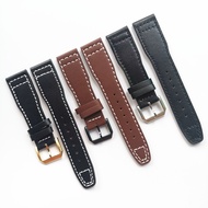 High quality 20 21 22mm Black Brown Watchband for IWC Pilot XVIII IW327004 IW377714 Watch Strap Calf Genuine leather Bracelet
