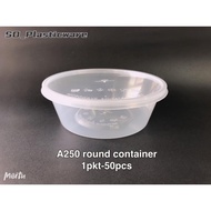 10oz Round Disposable Plastic Food Container ( 50pcs± ) 10 oz - ABBA ware A250