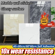 Vinyl Flooring waterproof 60 x 60cm Wood Grain Marble wallpaper 40 x 80cm Self-adhesive Thickened PV