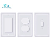 3 Pieces of Light Switch Cover Resin Mold Switch Socket Panel Mold Epoxy Resin Switch Board Silicone Mold