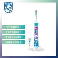 【Philips 飛利浦】Sonicare 新一代兒童音波震動牙刷/電動牙刷 HX6322/04＋贈 兒童牙膏&amp;刷頭1支