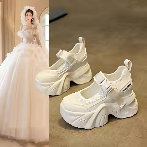 Women Shoes Sneakers Wedding Heightening Thi Bot Platform Shoes Woman Shoes for Women