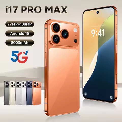 HOT Mobile Phone Silicone Protective Film Use for i17 Pro Max 7.3HD Cell Phones Accessories 8000mAh 