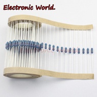 100 Pcs/Set 1/4W Metal Film Five-Color Ring Resistor 1% 2.2 R 2.4 R 2.7 R 3R 3.3 R 3.6 R 3.9 R 0.25 