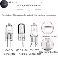 SC) 12V 220V 2-Pin Type G4/G5.3/G9 Haen Lamps Lights 20W/25W/35W/40W Clear Each Bulb For Home Decora
