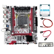 New Tech <br>X99 Motherboard+ E5 2676 V3 CPU X99G757 Gaming DDR3 LGA 2011-3 Support Up to 64GB Memor