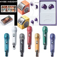 [ BTS HYBE INSIGHT museum official merch collection ] mic badge purple in-ear headphones photocard poster set stiker goods