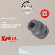 Genius Tools 1" dr. Budd Wheel Impact Socket 17mm Square Wheel Wrench 17mm
