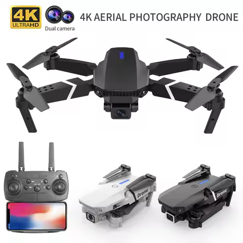 Professional E88RC Mini Drone 4K HD Camera WiFi FPV 360° Air Free Rotation Foldable Aerial Gesture C