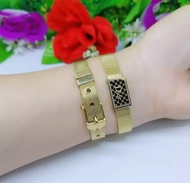 [BAYAR DI TEMPAT] gelang wanita  titanium/aksesoris gelang wanita  titanium/gelang jam perhiasan wan