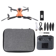 RC Drone with Double Camera Brushless Motor Remote Controller Screen Display Orange S9 1 Battery  RE