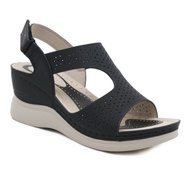 6182024 Women New Fashion Wedge Heel Sandals Lady Casual High Heel T Strap Shoes