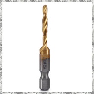 [I O J E] M4x0.7mm Hex Shank Titanium Plated HSS Screw Thread Metric Tap Drill Bits Screw Machine Co