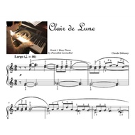 Clair De Lune | Debussy - Piano Sheet Music Simplified Grade 1 Easy Piano for Students