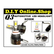 Q3 SERIES  6000K AUTOMOTIVE LED HEADLIGHT H1/H3/9006
