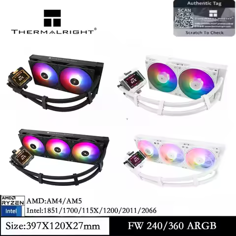 Thermalright FROZEN WARFRAME 360/240 ARGB CPU Water Cooler with IPS LCD Screen Liquid Cooler for AM5