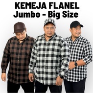 KEMEJA Jumbo Men's Flannel Shirt, Men's Long Sleeve Flannel Shirt, Big Size Flannel Shirt, Checkered
