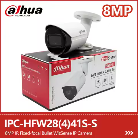 Dahua 4MP 8MP 4K IR IP Camera Outdoor Mic PoE CCTV Video Surveillance Human Detect Security Camera I
