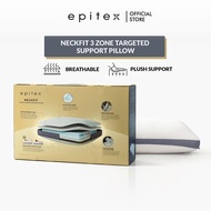 (New Arrival) Epitex Neckfit 3 Zone Targeted Support Pillow | Memory Fiber | Plush Support | Breatha