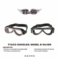 Flying Monkey Helmet [TT & CO] MODEL B SILVER Retro Goggles