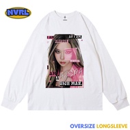 NVRL MERCH Oversized longsleeve aespa winter rich man vintage tee